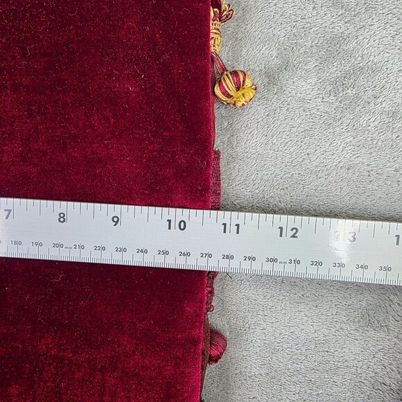 Luxurious Red & Green Velvet Christmas Stocking Multiple Pockets 33" Tall - Picture 8 of 8